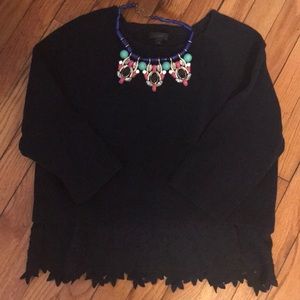 jcrew floral cutout sweater